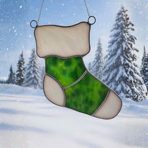 Stained Glass Class -Christmas Sock