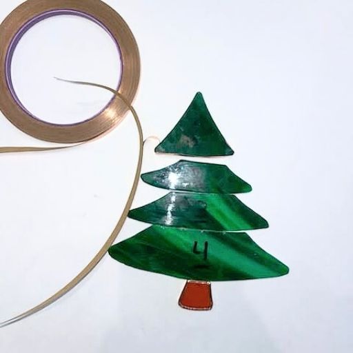 Stained Glass Class -Christmas Tree - During