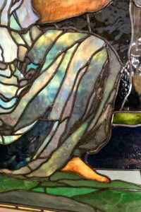 John La Farge stained glass window detail showing color and light effects