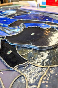 Detail of John La Farge’s layered stained glass construction